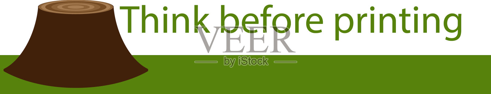 用树干打印前要三思插画图片素材