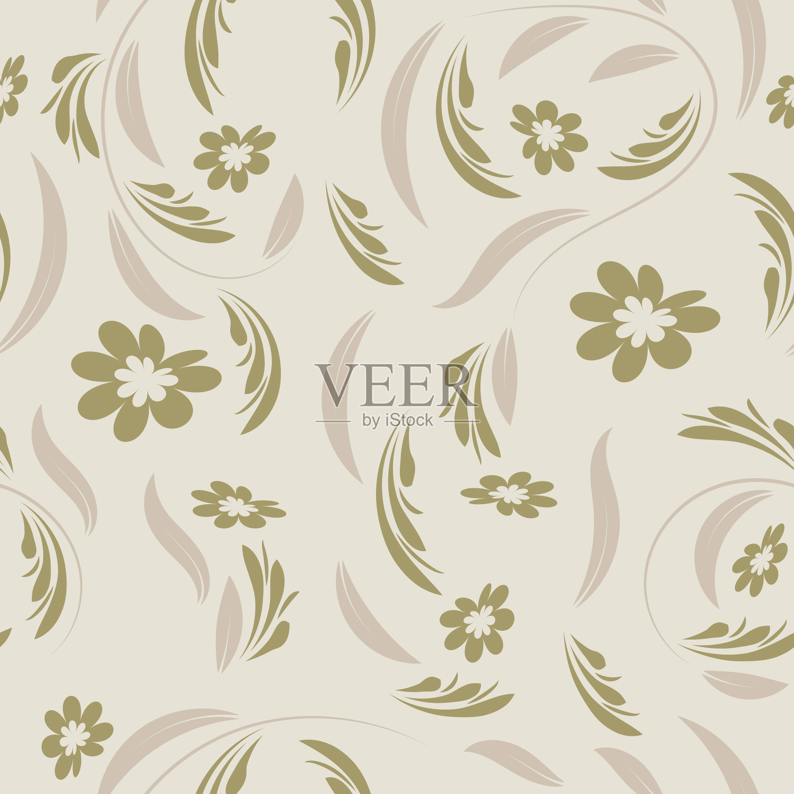 民间花卉图案花面设计插画图片素材