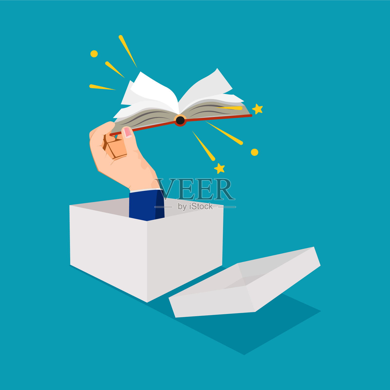 商人不拘谨地思考插画图片素材