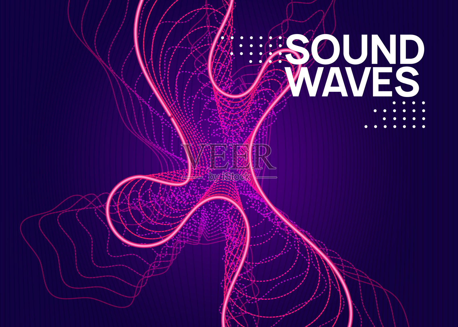 霓虹灯edm传单。电恍惚的音乐。dj派对。Electroni插画图片素材