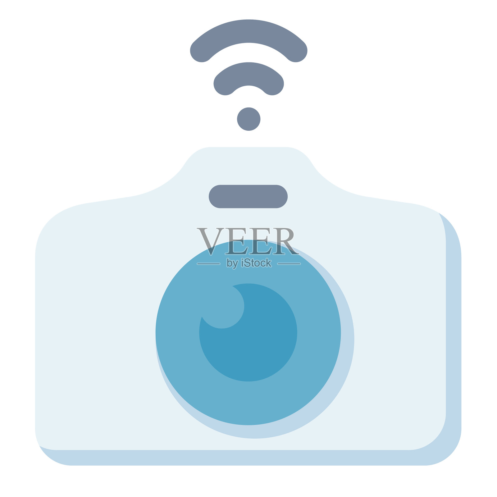 摄影相机无线物联网单一孤立图标素材