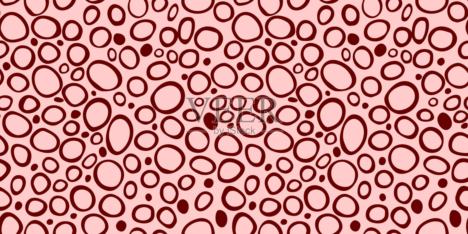 斑点抽象矢量无缝模式。随机的环，点，圈，斑点，污渍，泡泡，石头。设计面料，有趣可爱的印花。不规则的随机纹理。重复的图形背景插画图片素材