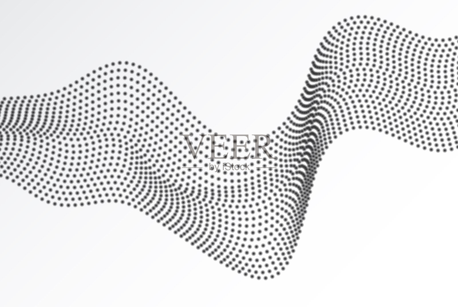 矢量抽象未来数字波流粒子点。未来的抽象的网格。人工智能。大量的数据。插画图片素材