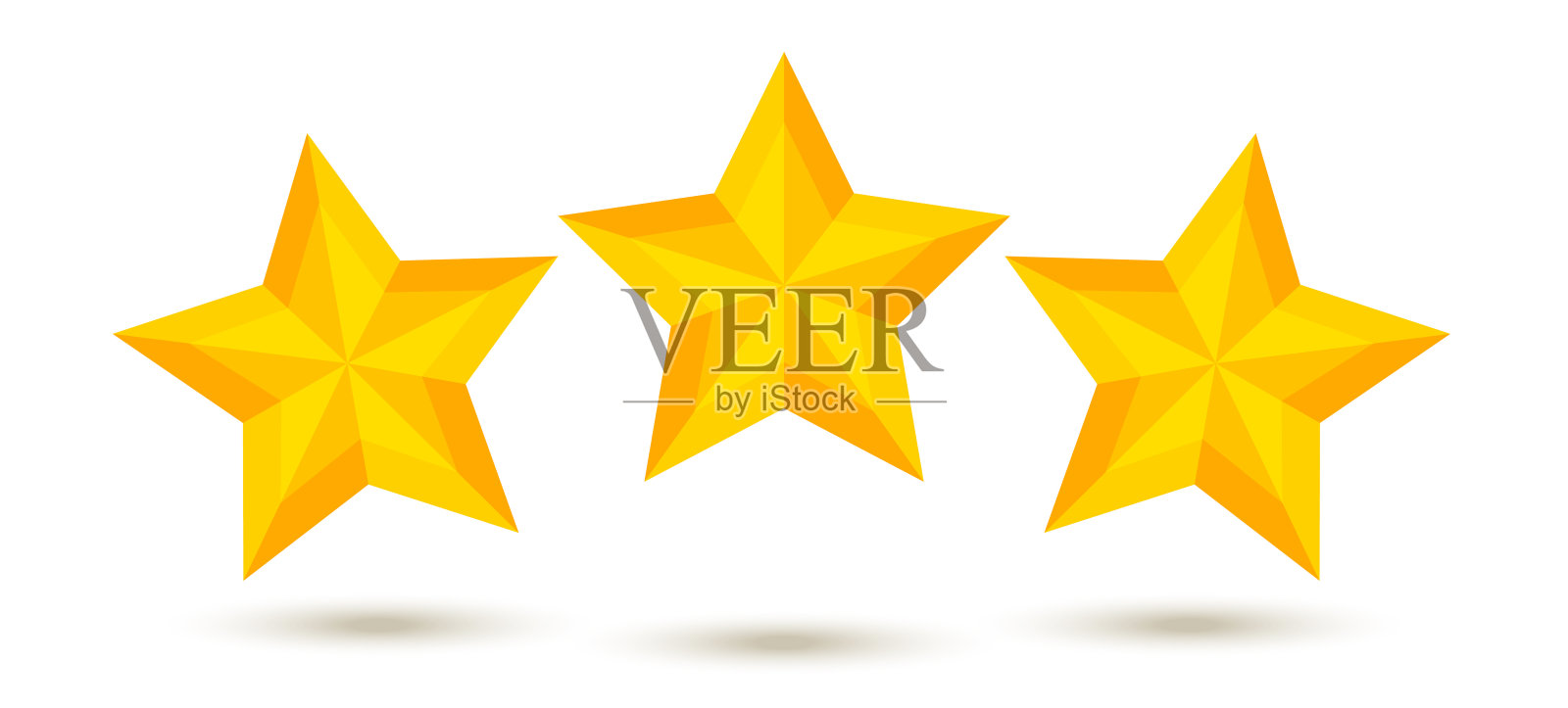 金色星星的矢量图标设计元素图片