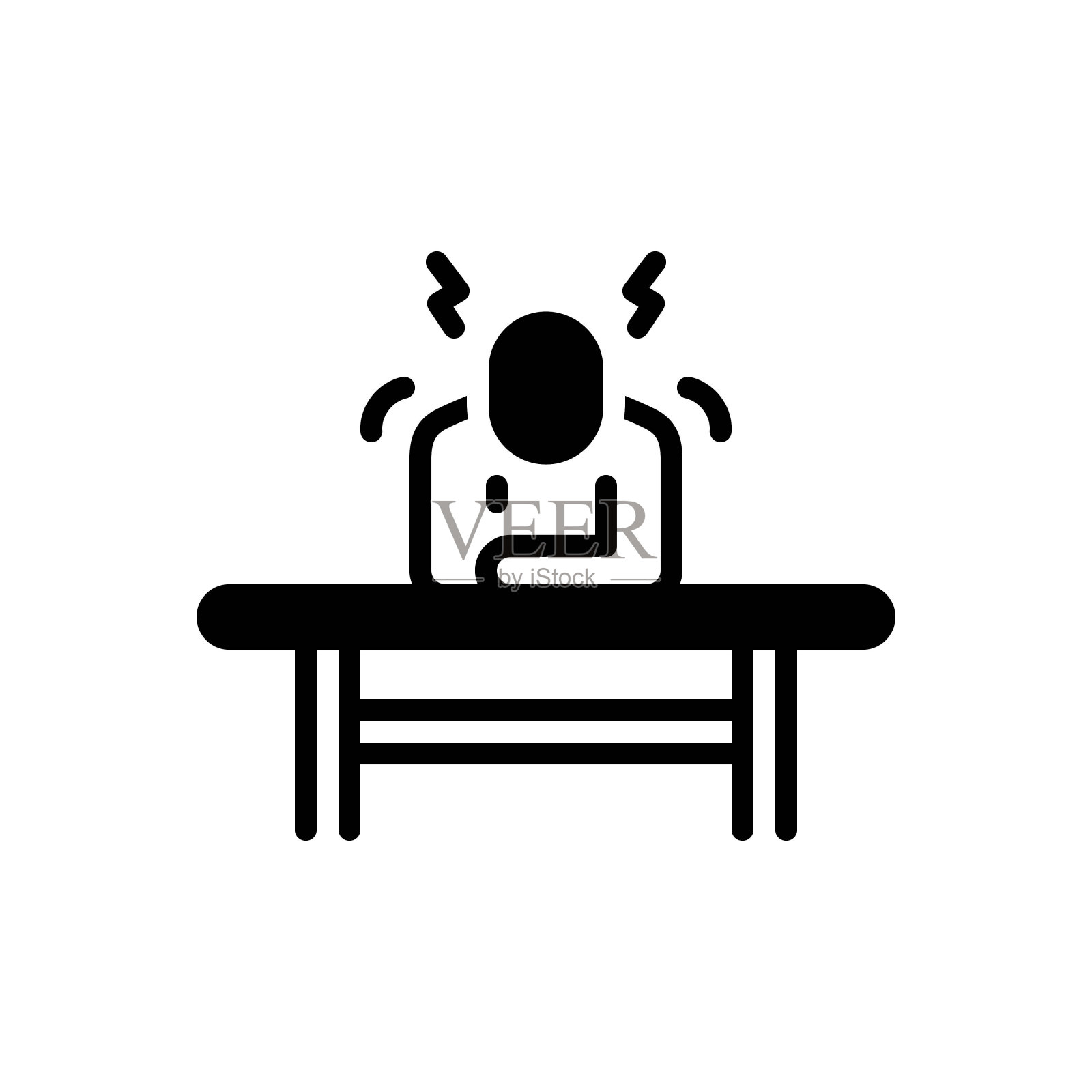 精神创伤抑郁插画图片素材