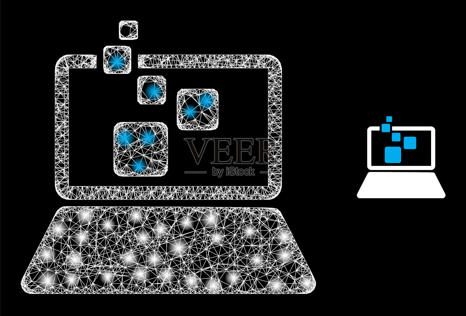 多边形胴体网格的数字计算插画图片素材