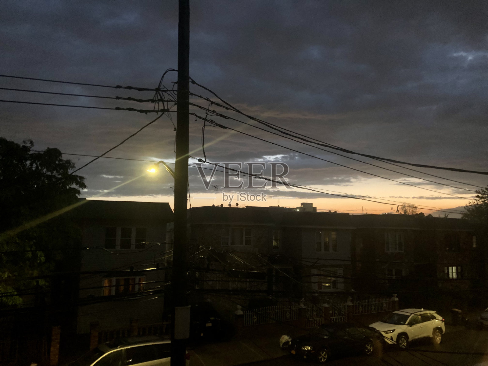 牙买加皇后区纽约日落照片摄影图片