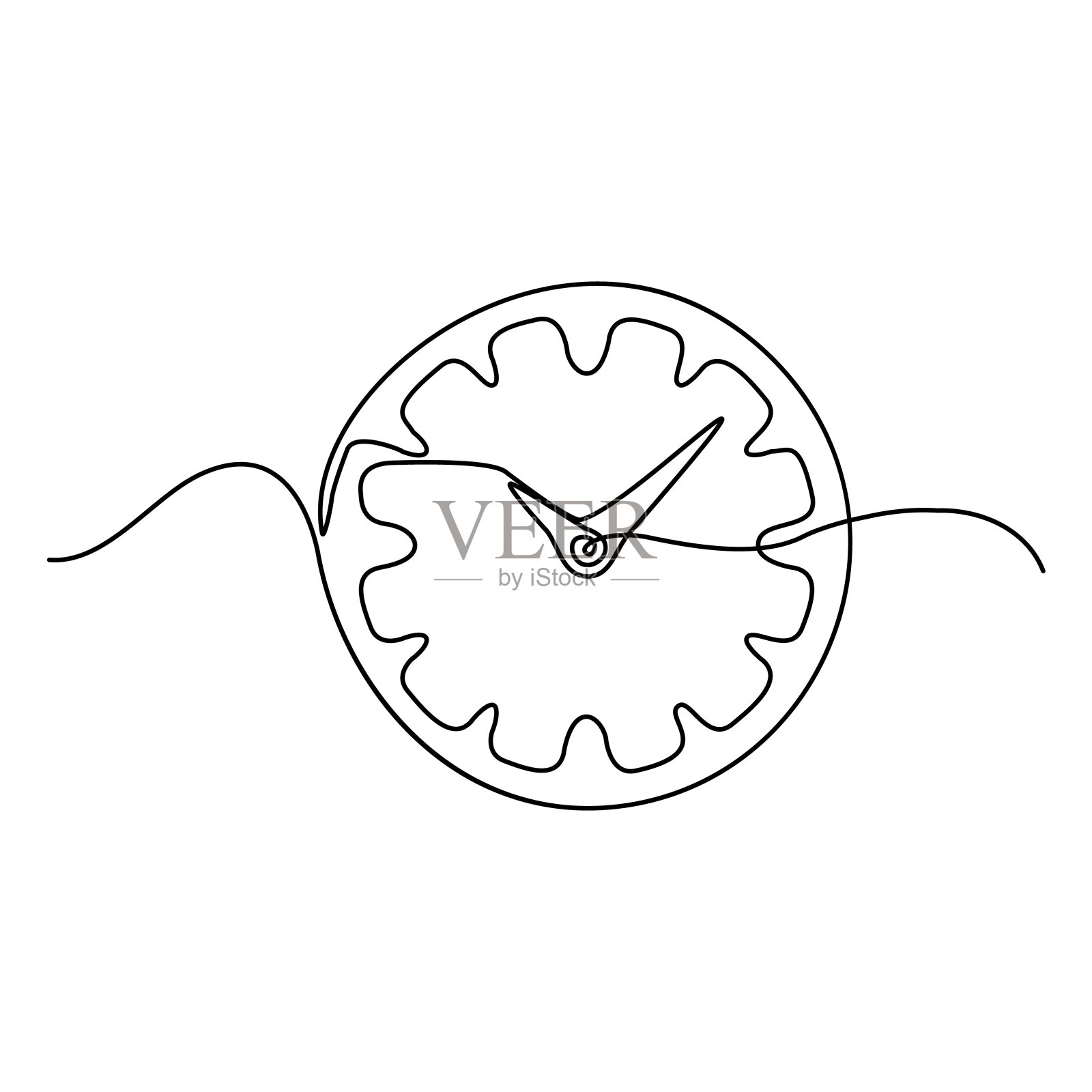 绘图时钟图标插画图片素材