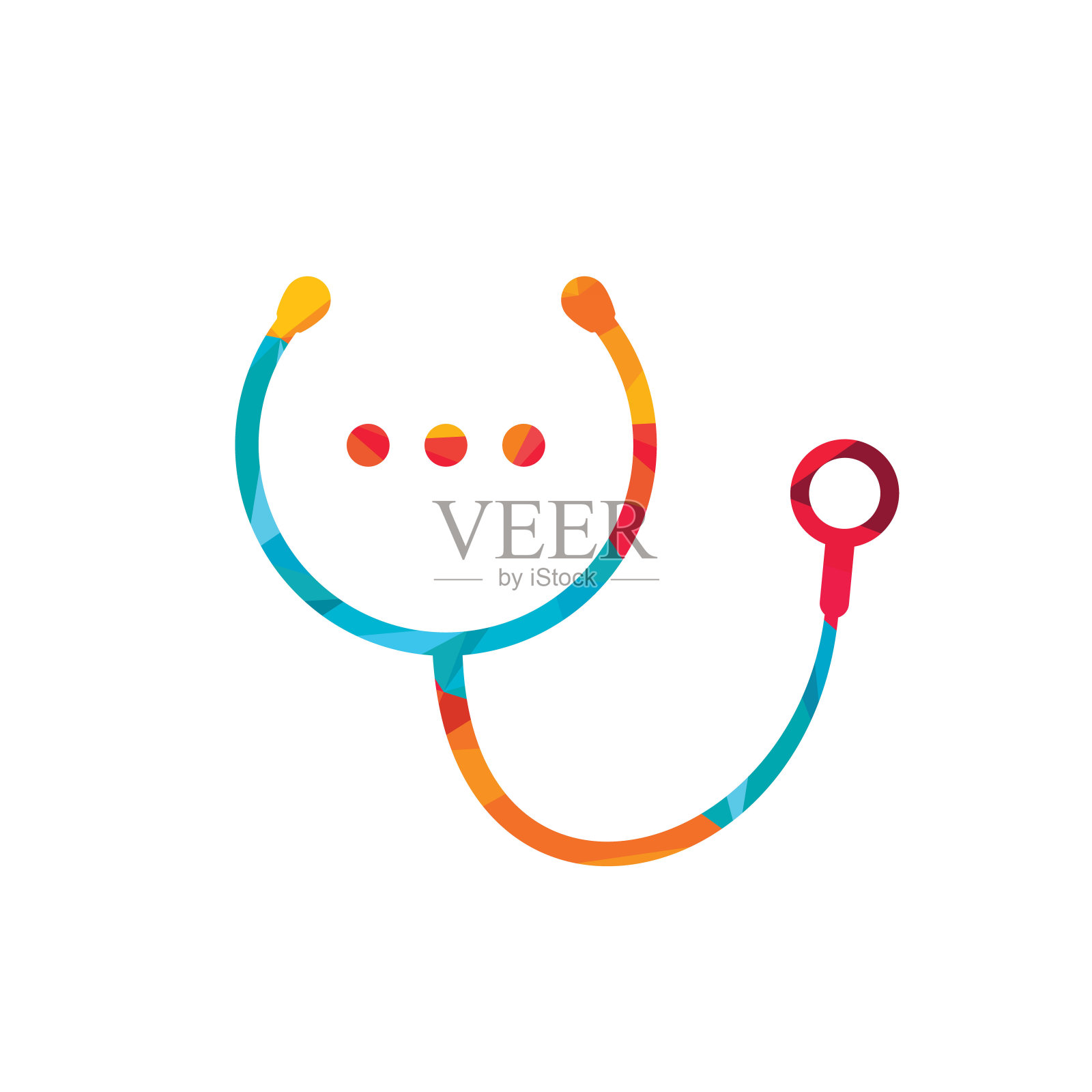 医疗聊天和谈话矢量标志设计。医生帮助和咨询标识概念。插画图片素材