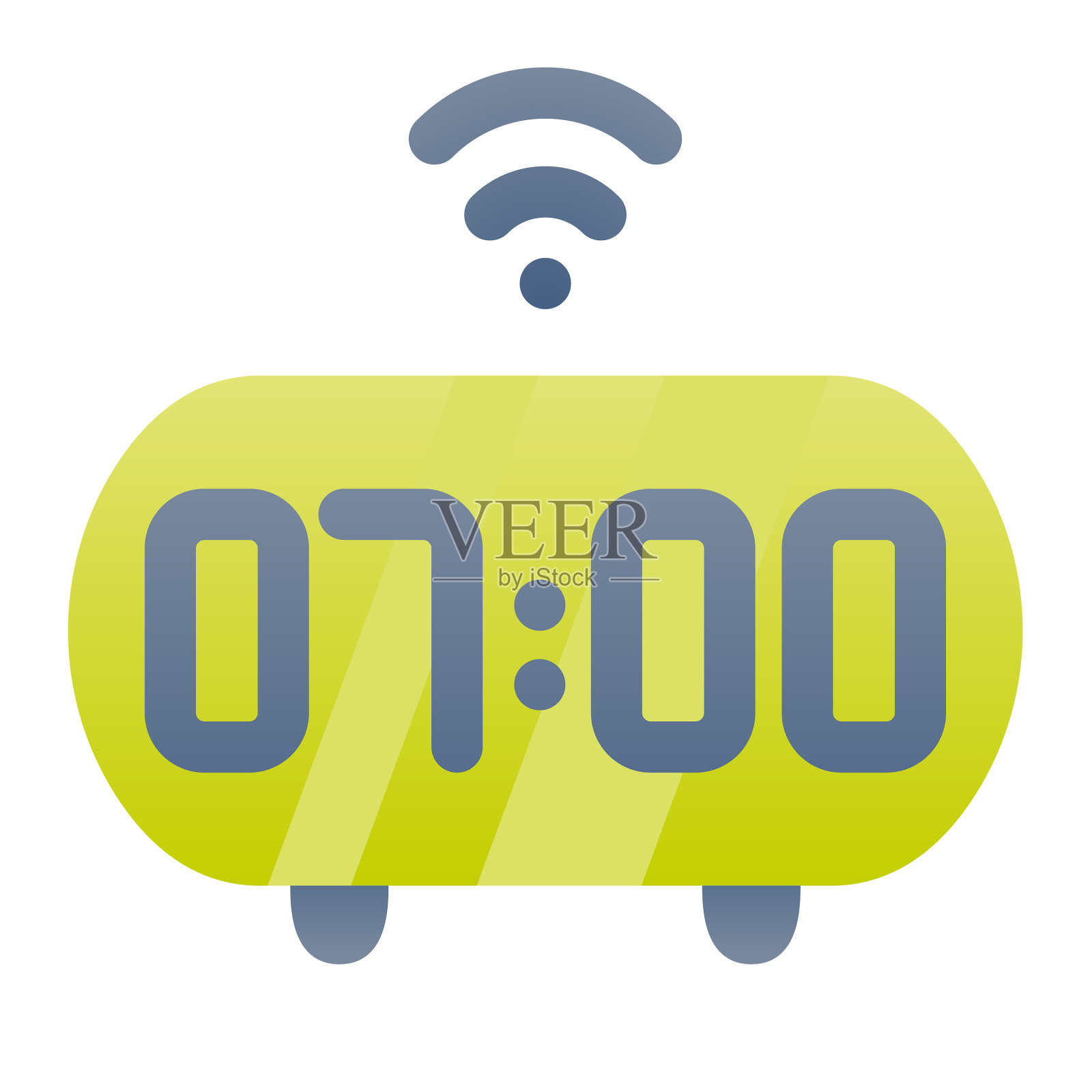 智能闹钟闹钟数字单隔离图标插画图片素材