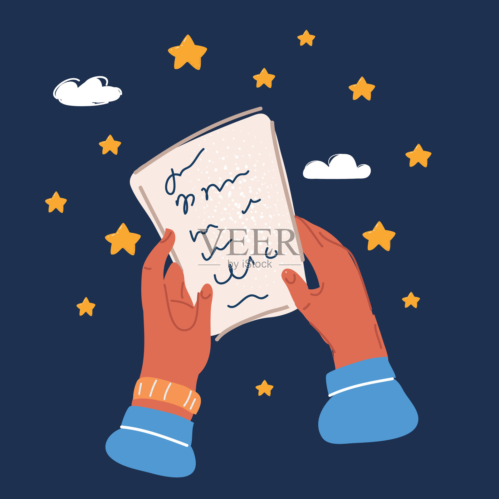 圣诞快乐心愿单插画图片素材