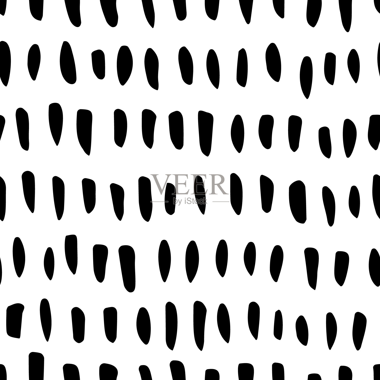 矢量无缝抽象图案，手绘。可爱的设计，纺织，墙纸，包装纸。插画图片素材