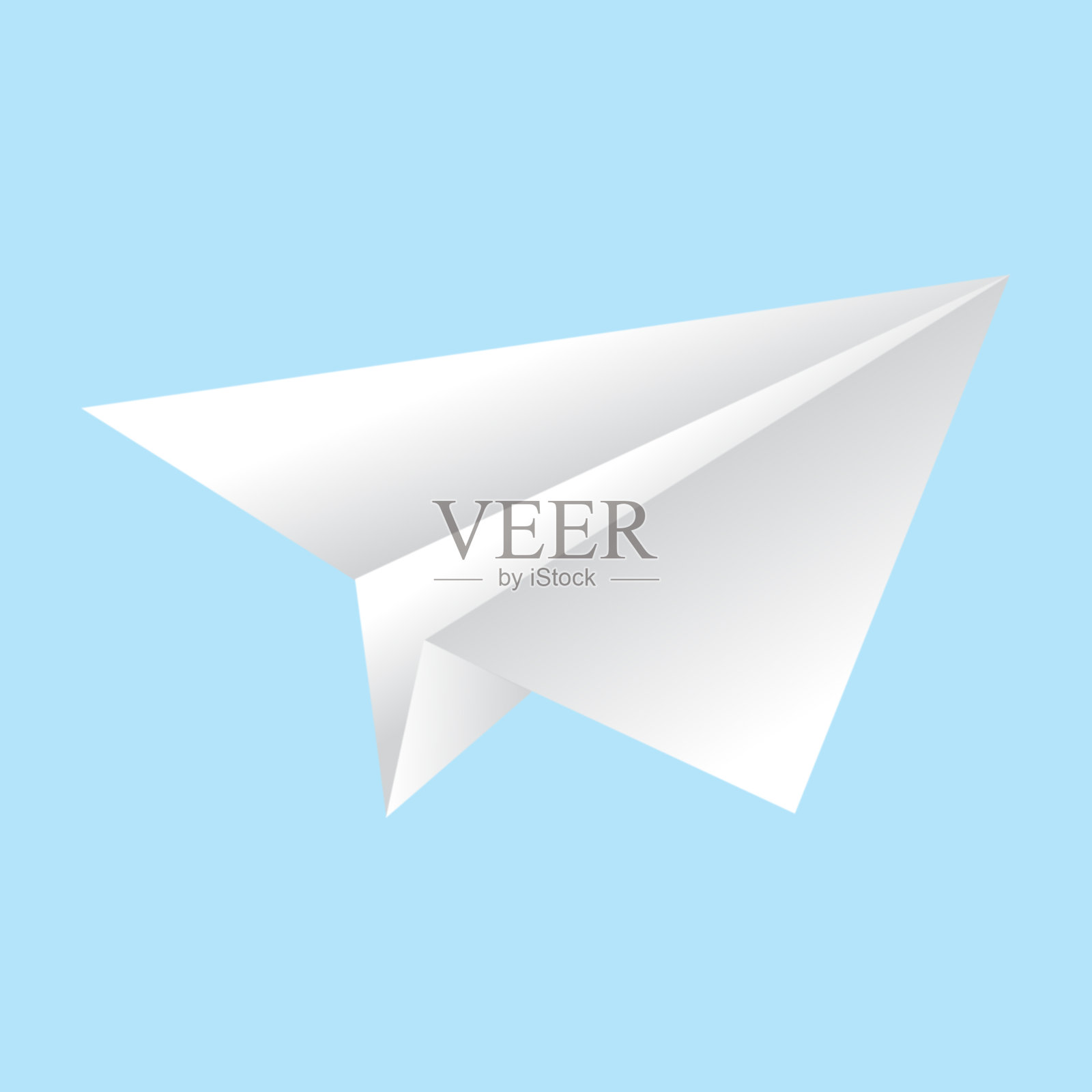 白纸平面蓝色背景，矢量插图。插画图片素材