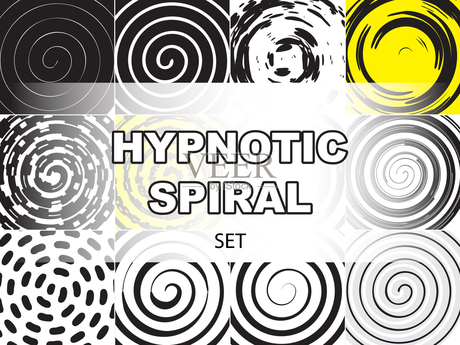 催眠螺旋背景插画图片素材