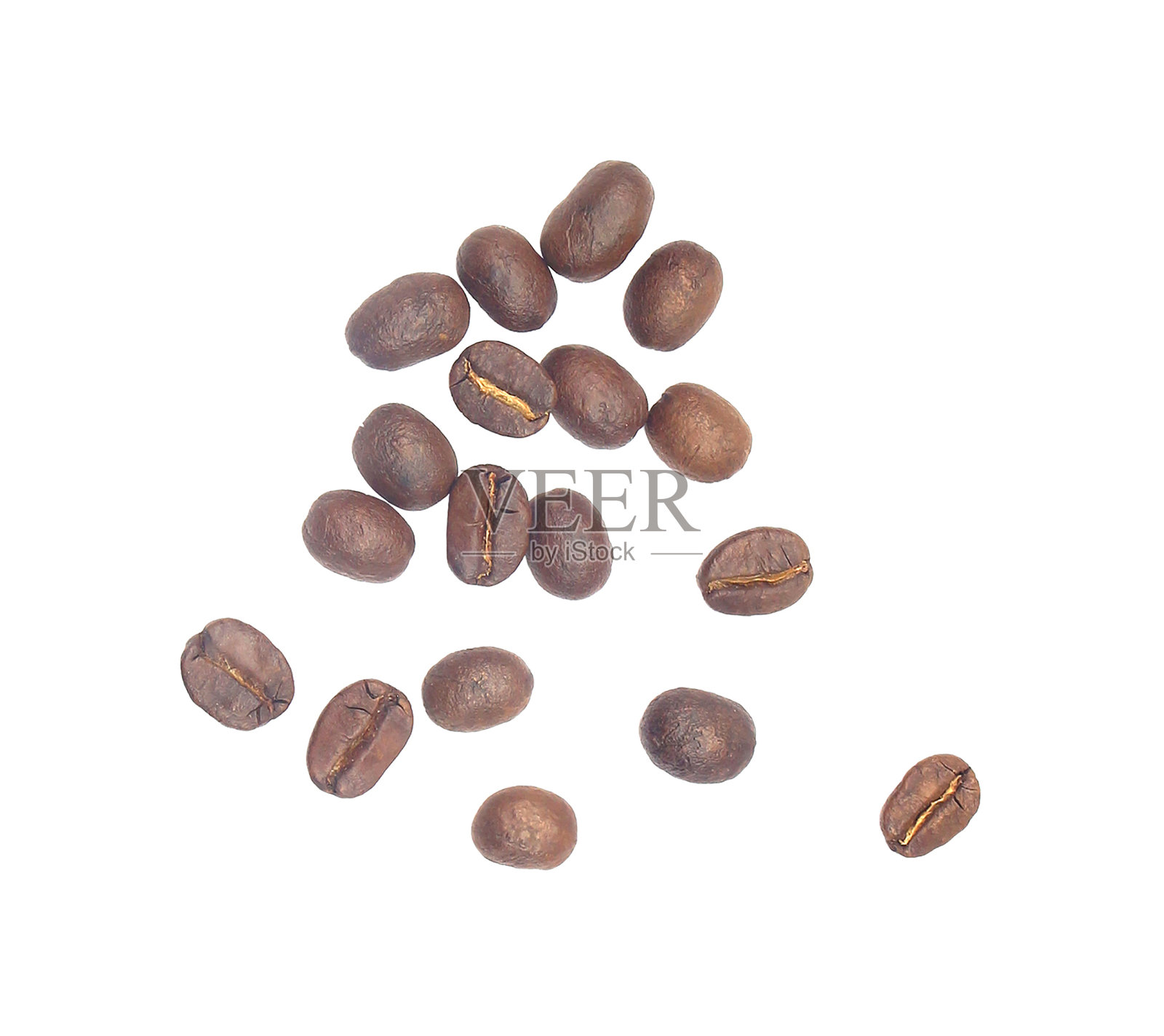 咖啡豆分离在白色背景照片摄影图片