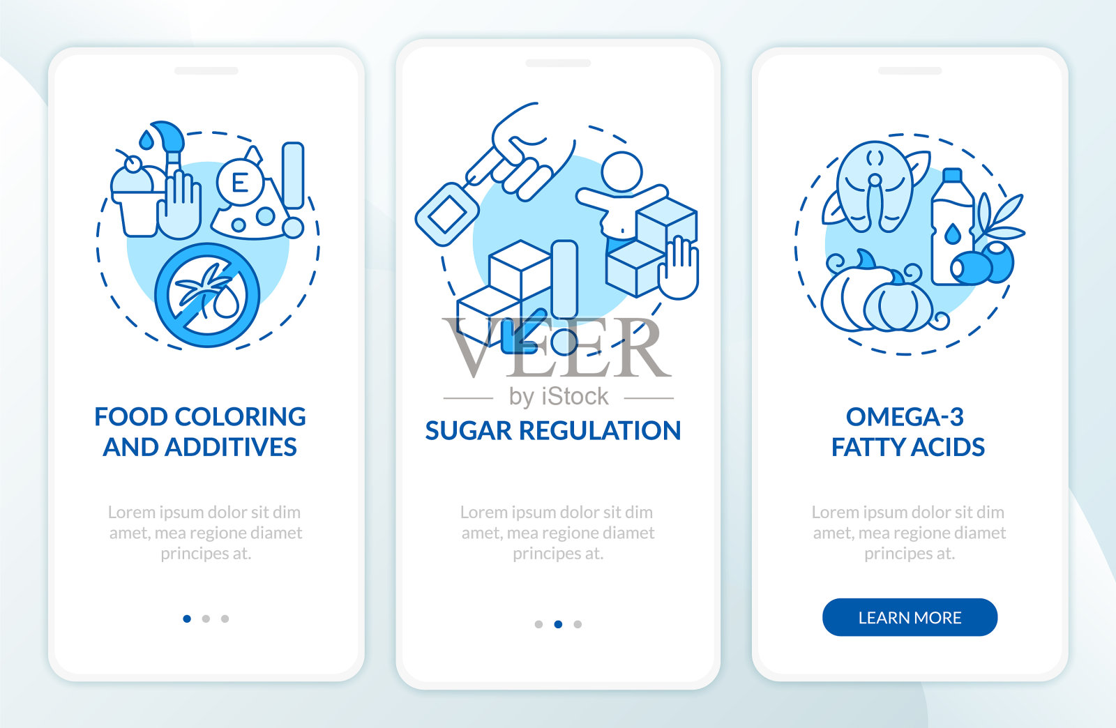 多动症患者的饮食应用程序插画图片素材