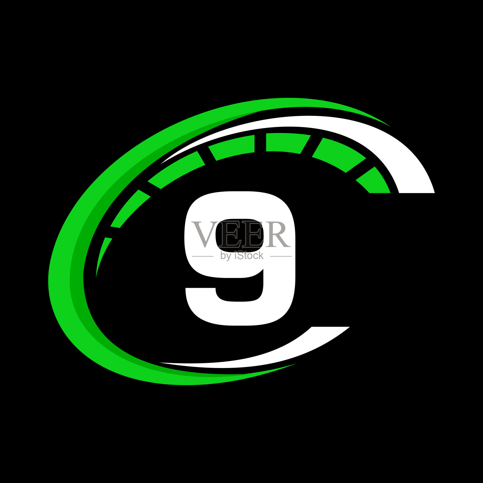 汽车模板汽车服务，汽车维修速度计9字母标志设计。跑车标志标志插画图片素材