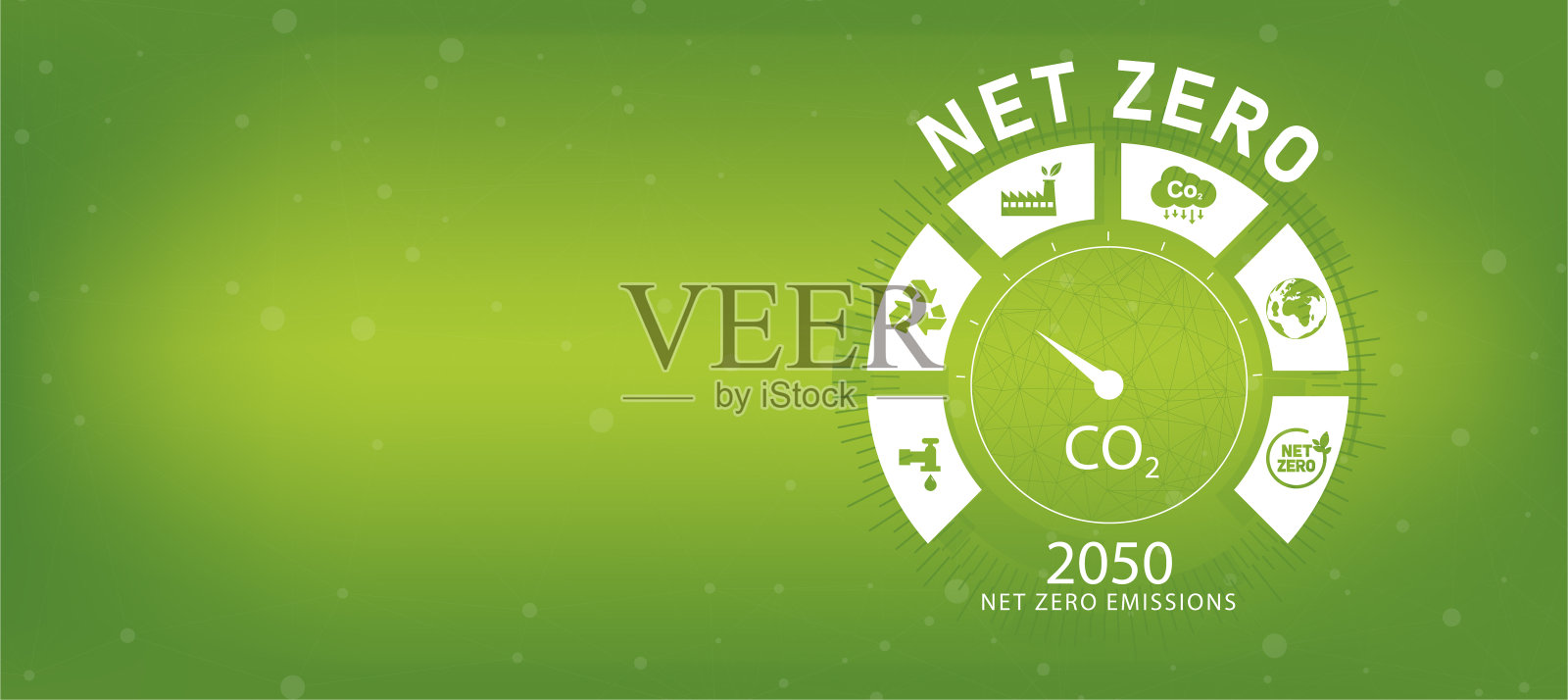 绿色可再生能源技术，清洁未来环境。插画图片素材