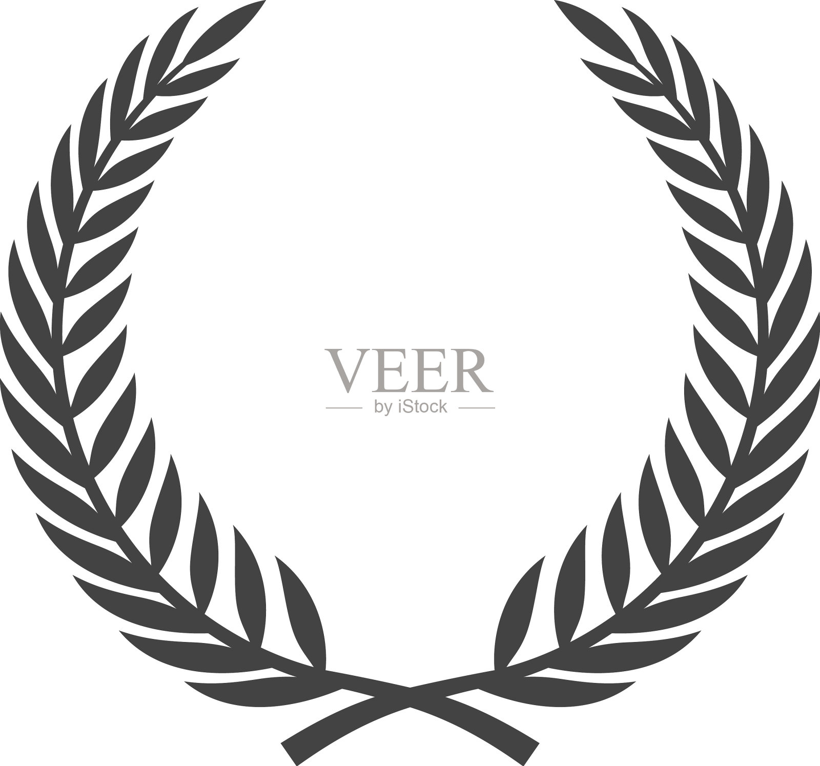 桂冠元素月桂花环胜利标志形象设计元素图片