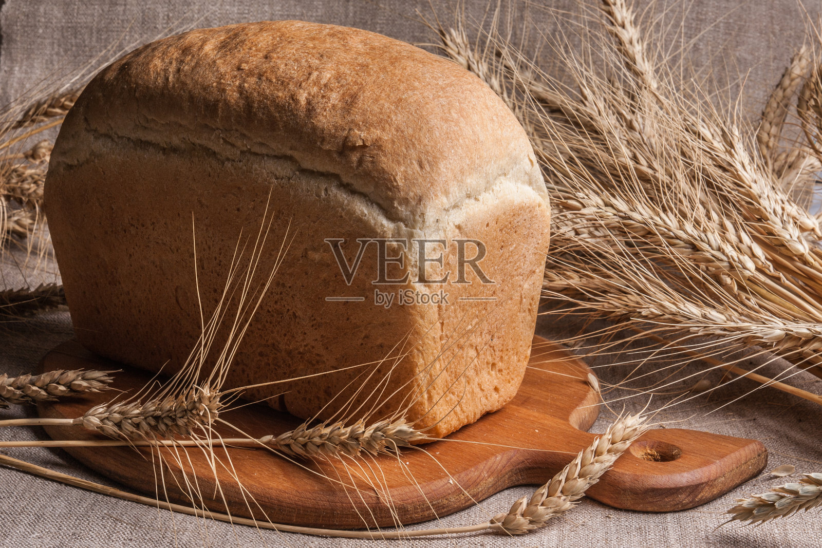 白面包小麦的小穗照片摄影图片