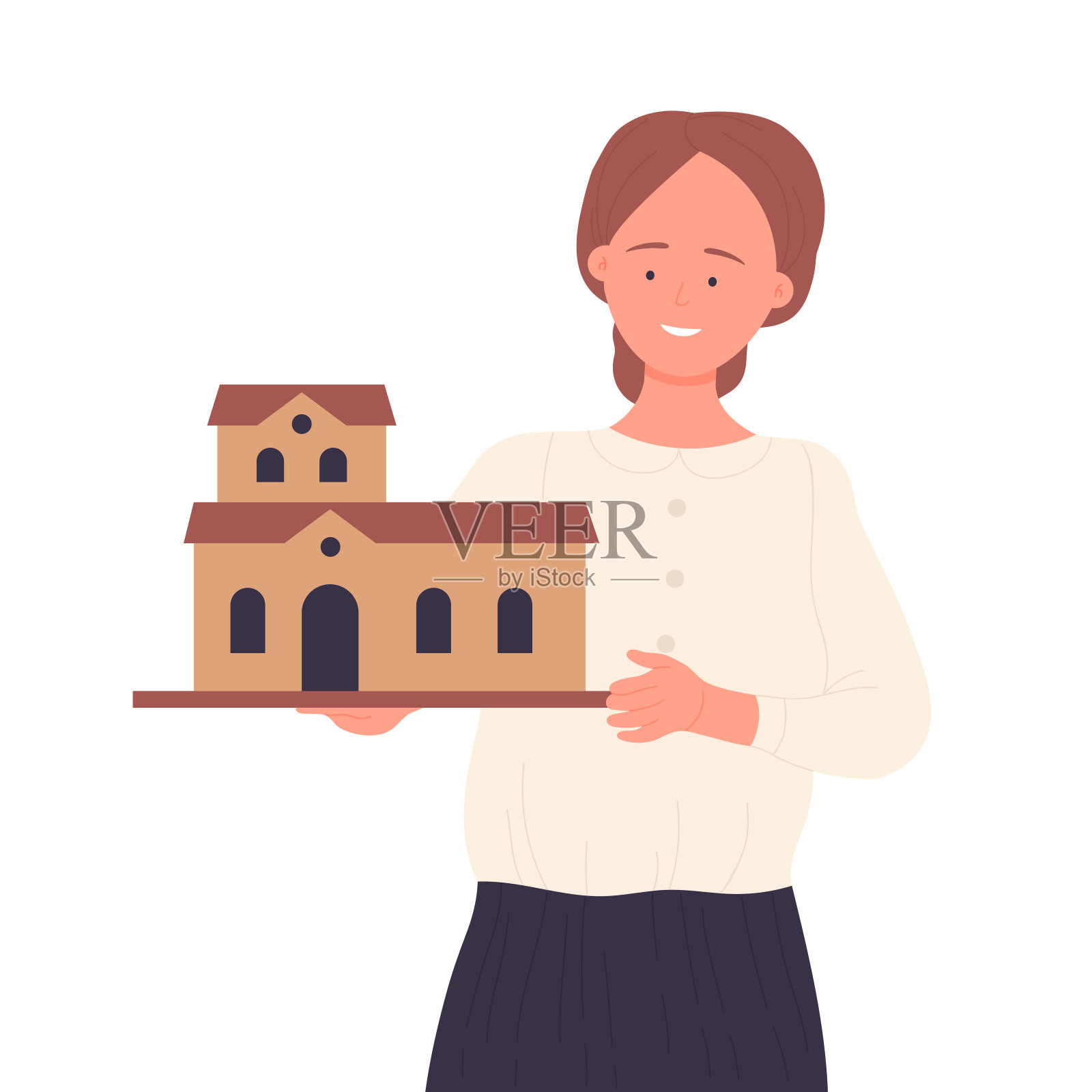 建筑行业建筑师插画图片素材