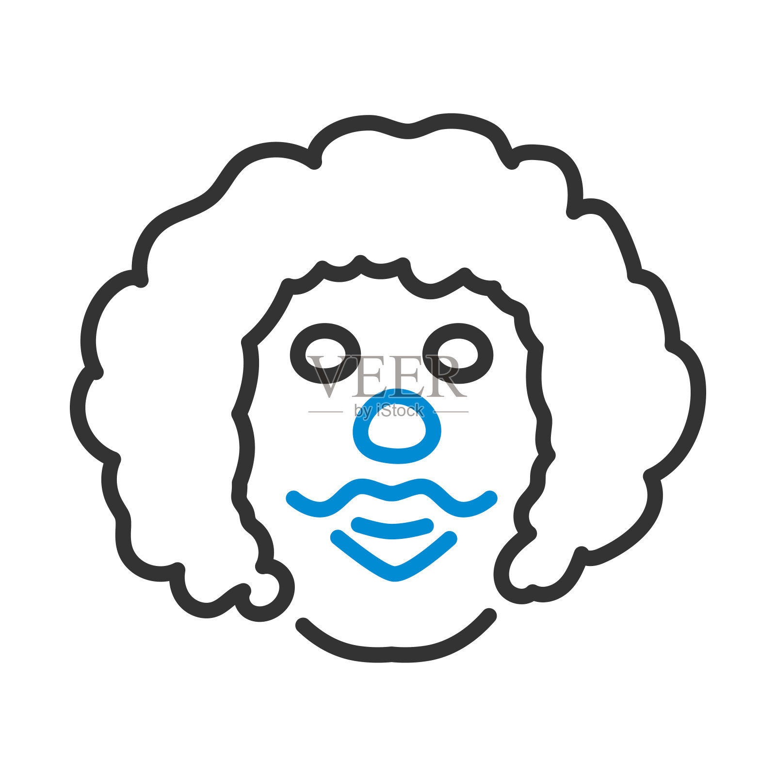 派对小丑脸图标插画图片素材