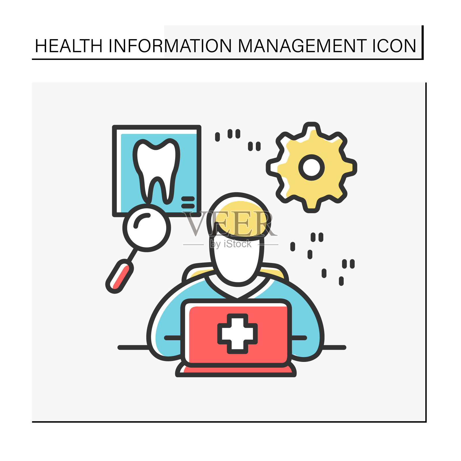 医生彩色图标图标素材