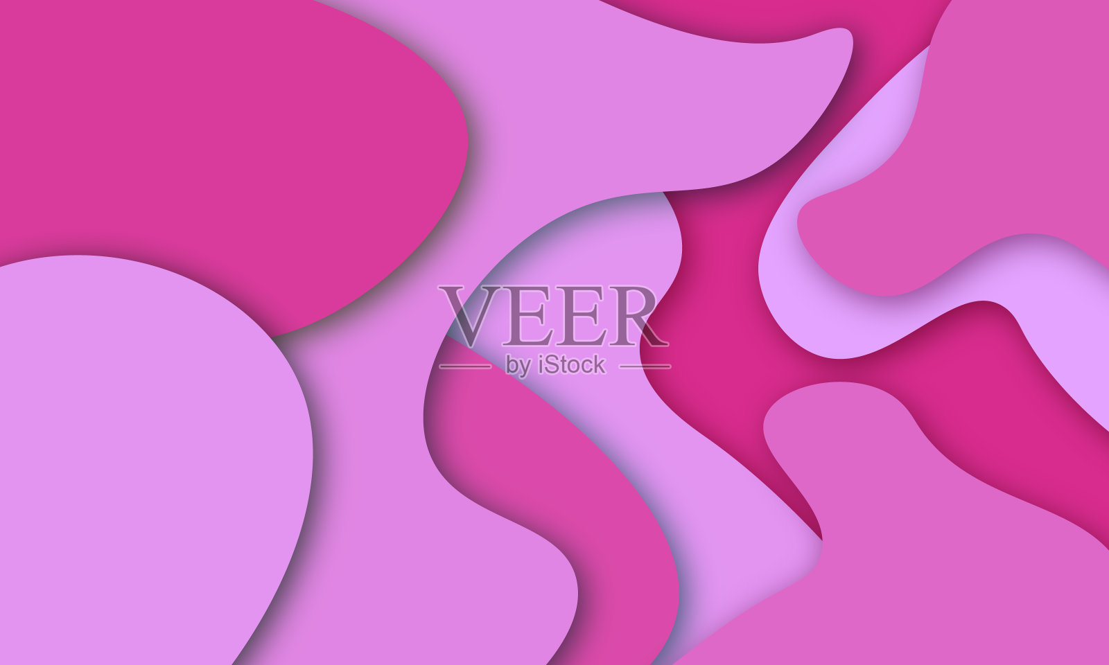 三维抽象背景与剪纸形状，平面层。色彩斑斓的雕刻艺术插画图片素材