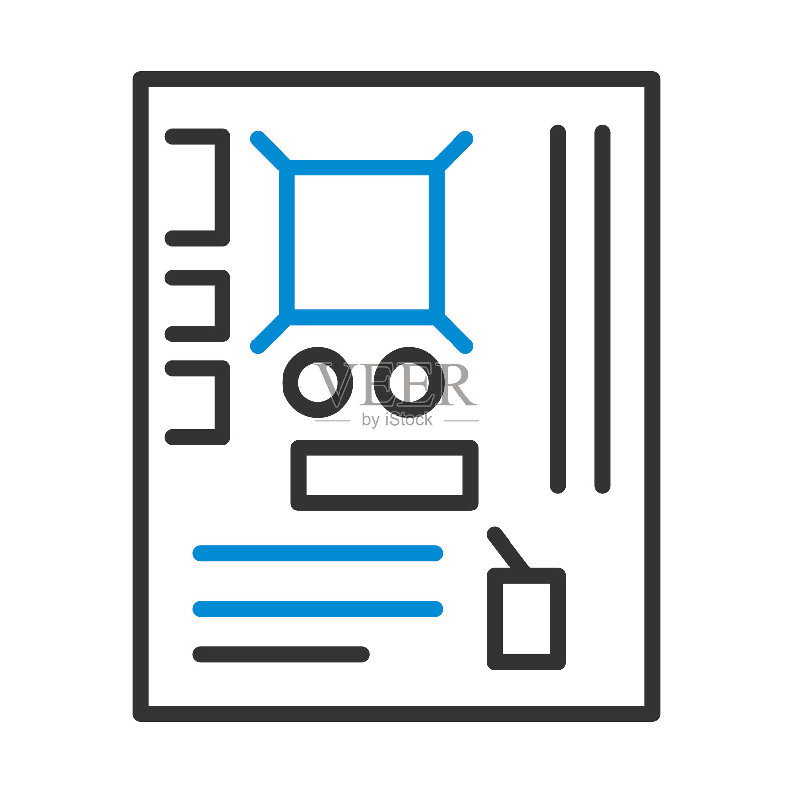 主板上的图标插画图片素材