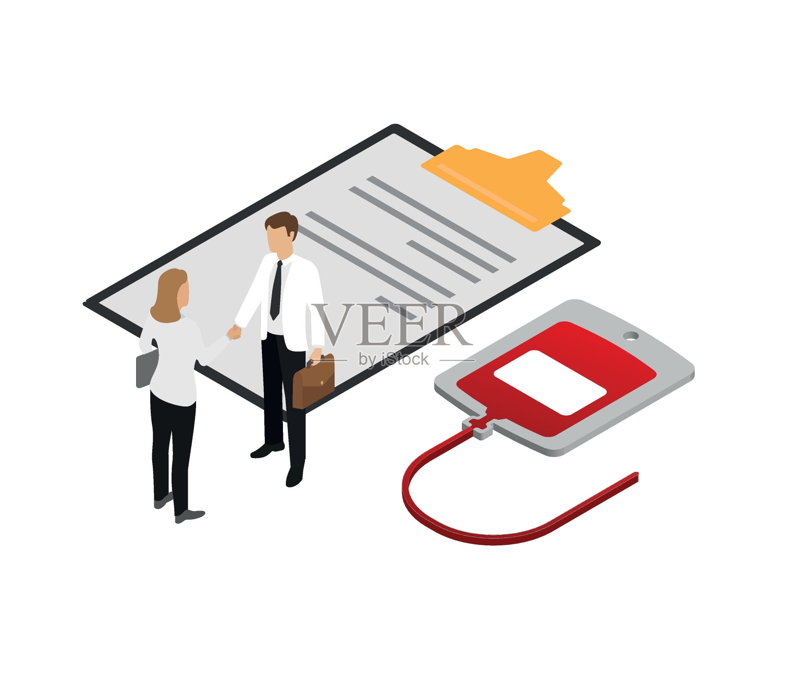 血袋与献血的概念。献血媒介插图。世界献血者日。矢量插图孤立在白色背景。插画图片素材