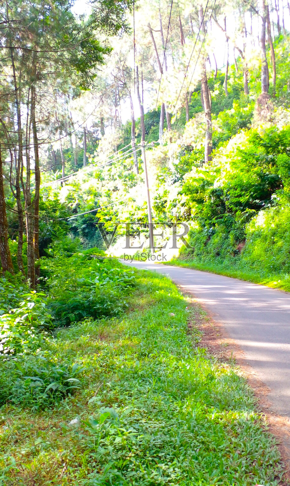 通往印尼境内Eurad Lembang山顶的路照片摄影图片
