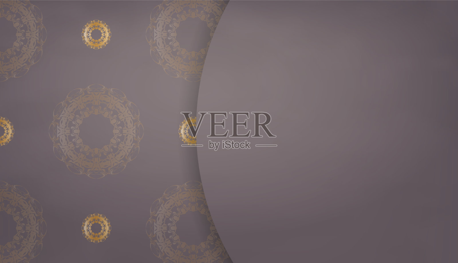 背景在棕色与希腊金图案插画图片素材