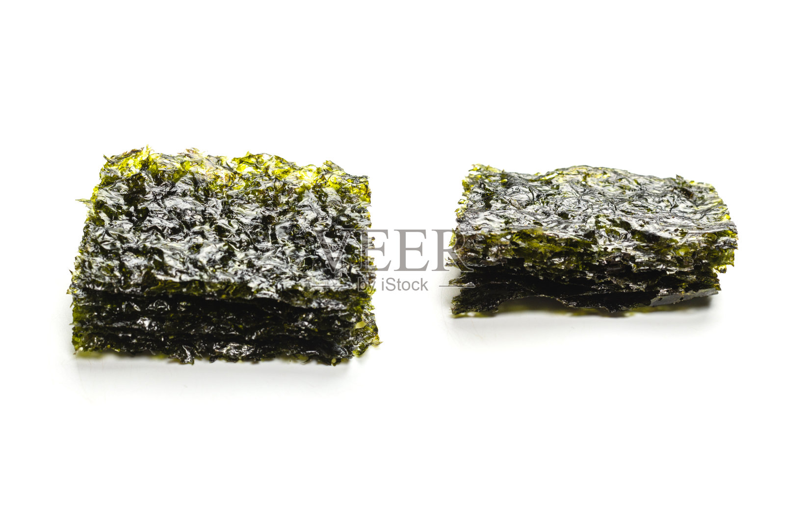 美味的海苔孤立在白色。照片摄影图片