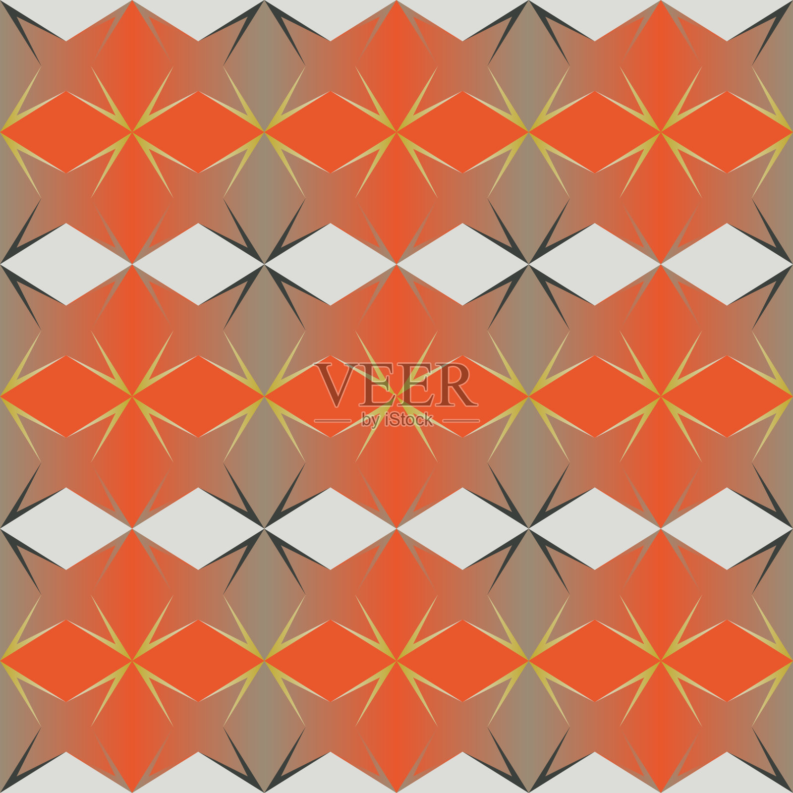 装饰抽象艺术作品的灵感来自中期图形设计与矢量几何形状和形式插画图片素材