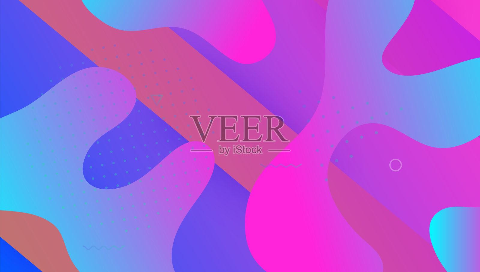 液体覆盖。很酷的现代旗帜。未来的设计。抽象的形状。时髦的框架。紫色的平面布局。创造性的成分。波浪的着陆页。紫色的液体覆盖插画图片素材