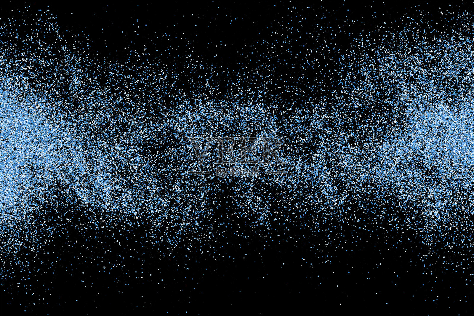 抽象的水在黑色背景上的飞溅插画图片素材