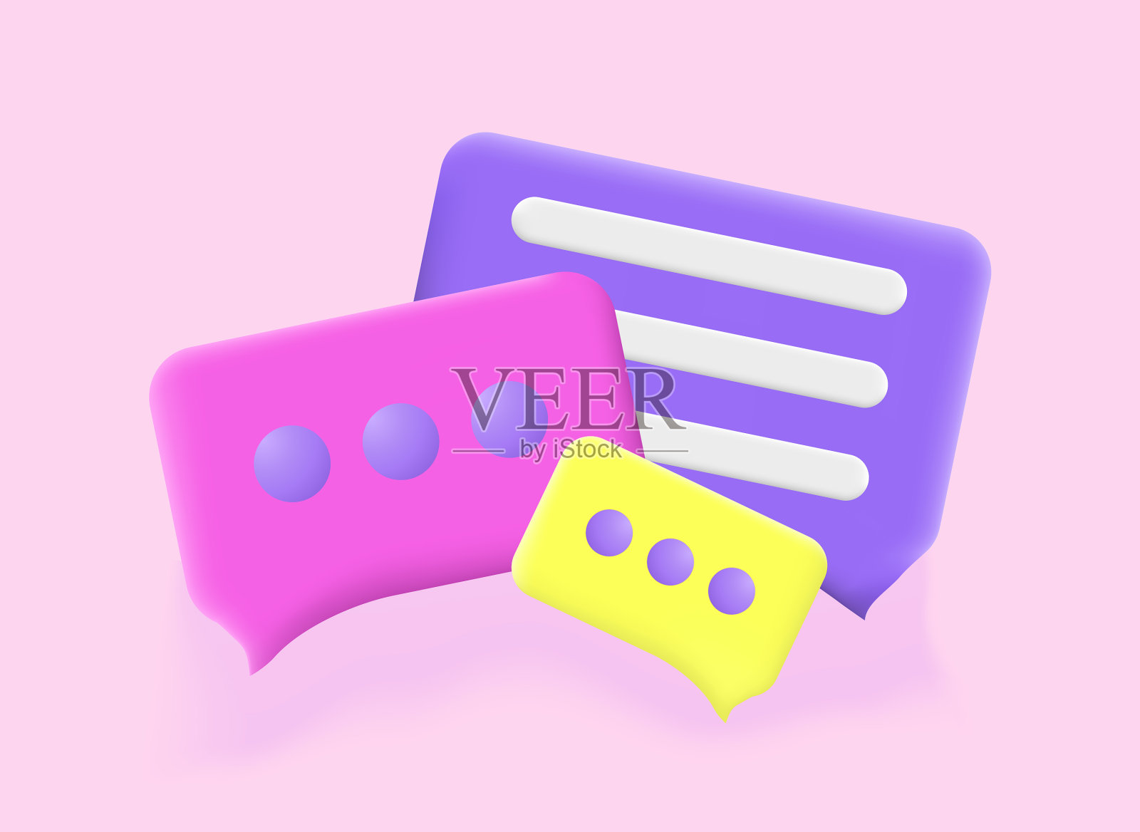 3 d聊天泡沫插画图片素材