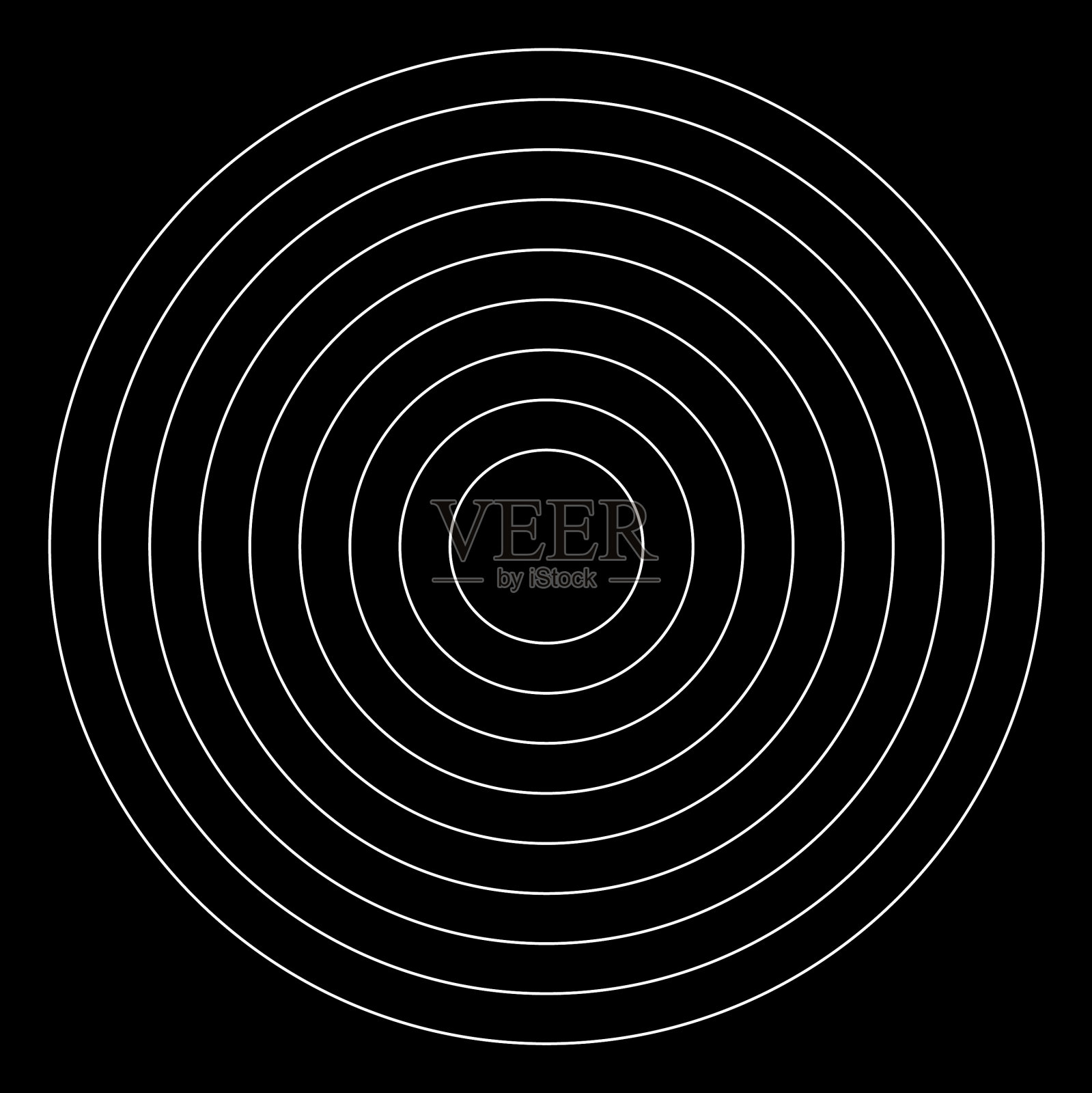 同心圆径向圆环插画图片素材