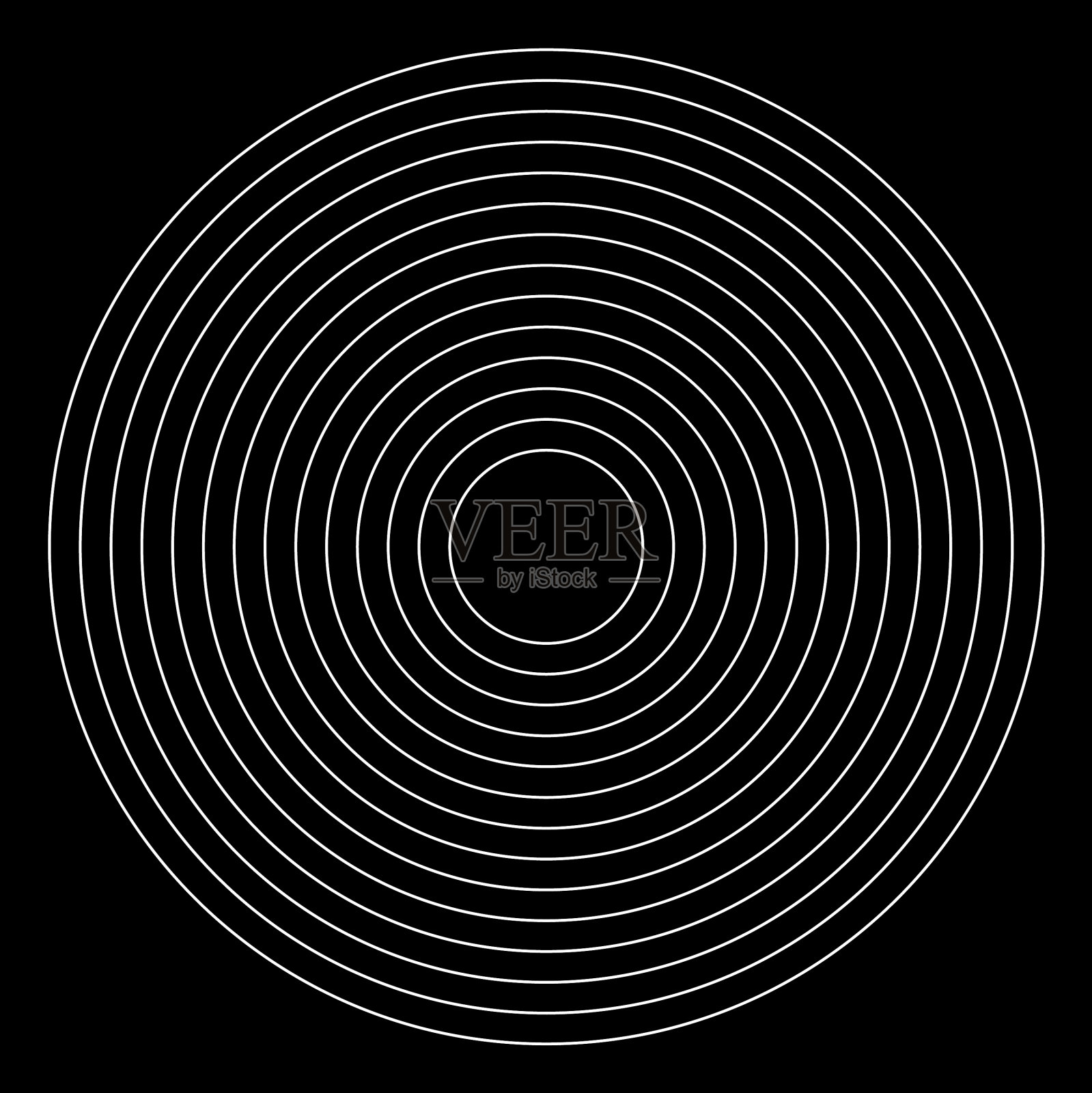 同心圆径向圆环插画图片素材