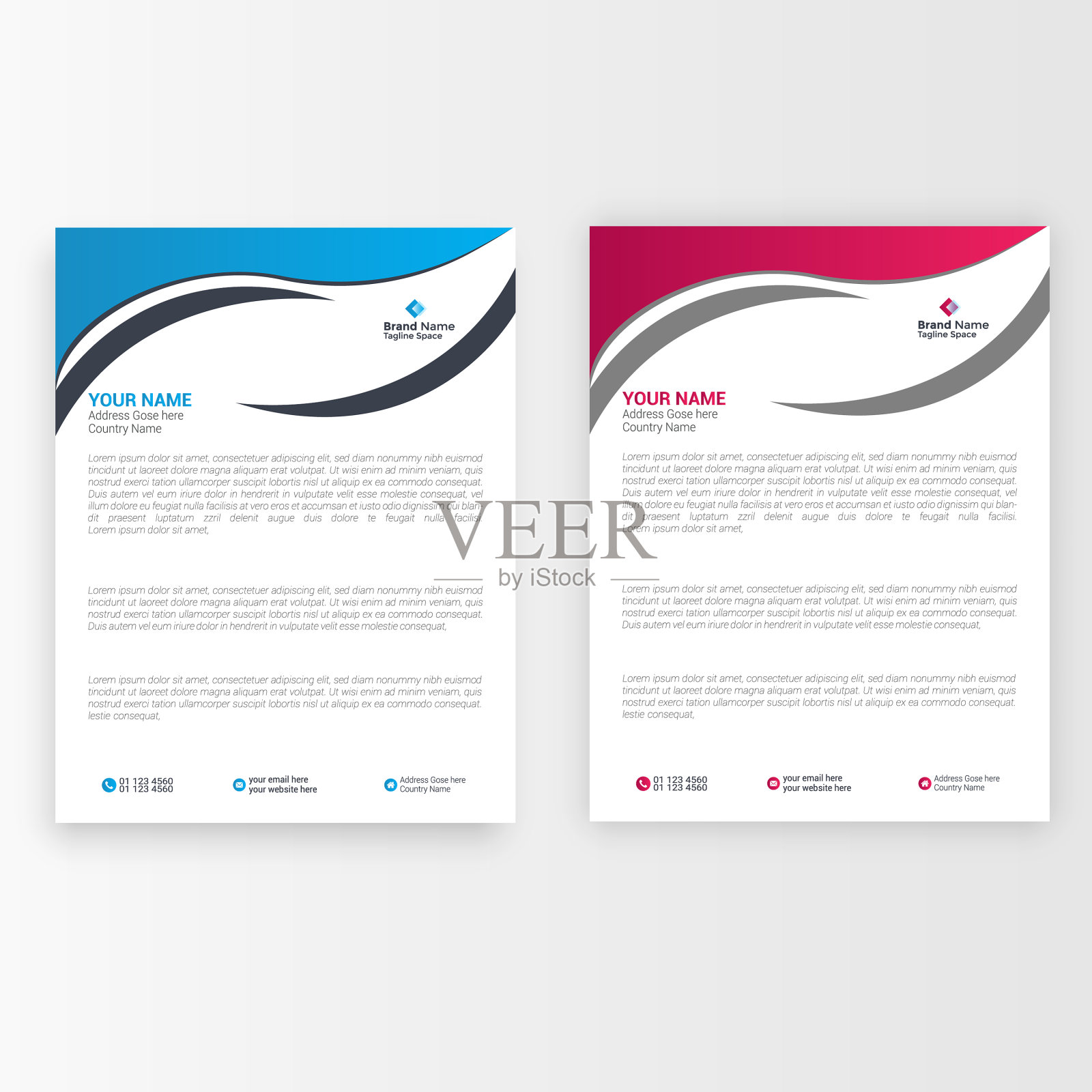 公司信笺包模板设计插画图片素材