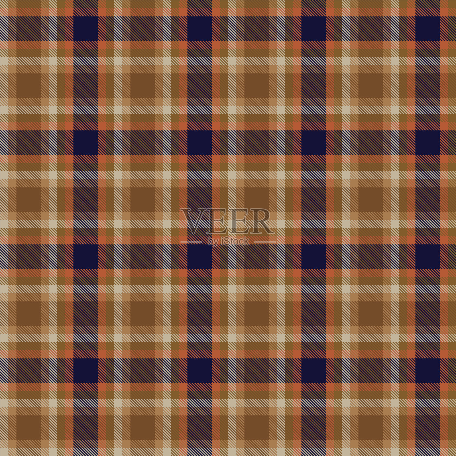 棕色暗纹格子花纹无缝图案插画图片素材