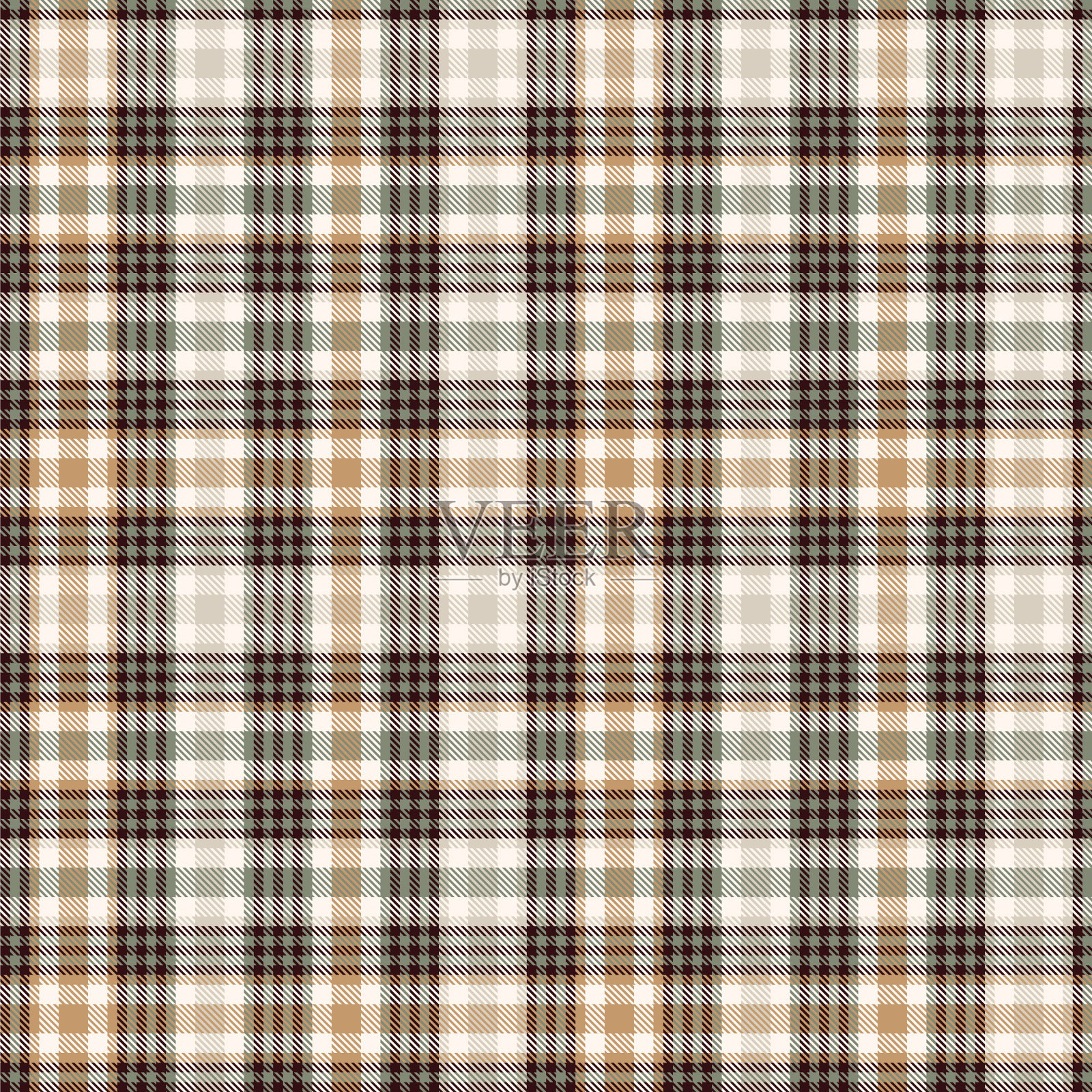 棕色暗纹格子花纹无缝图案插画图片素材