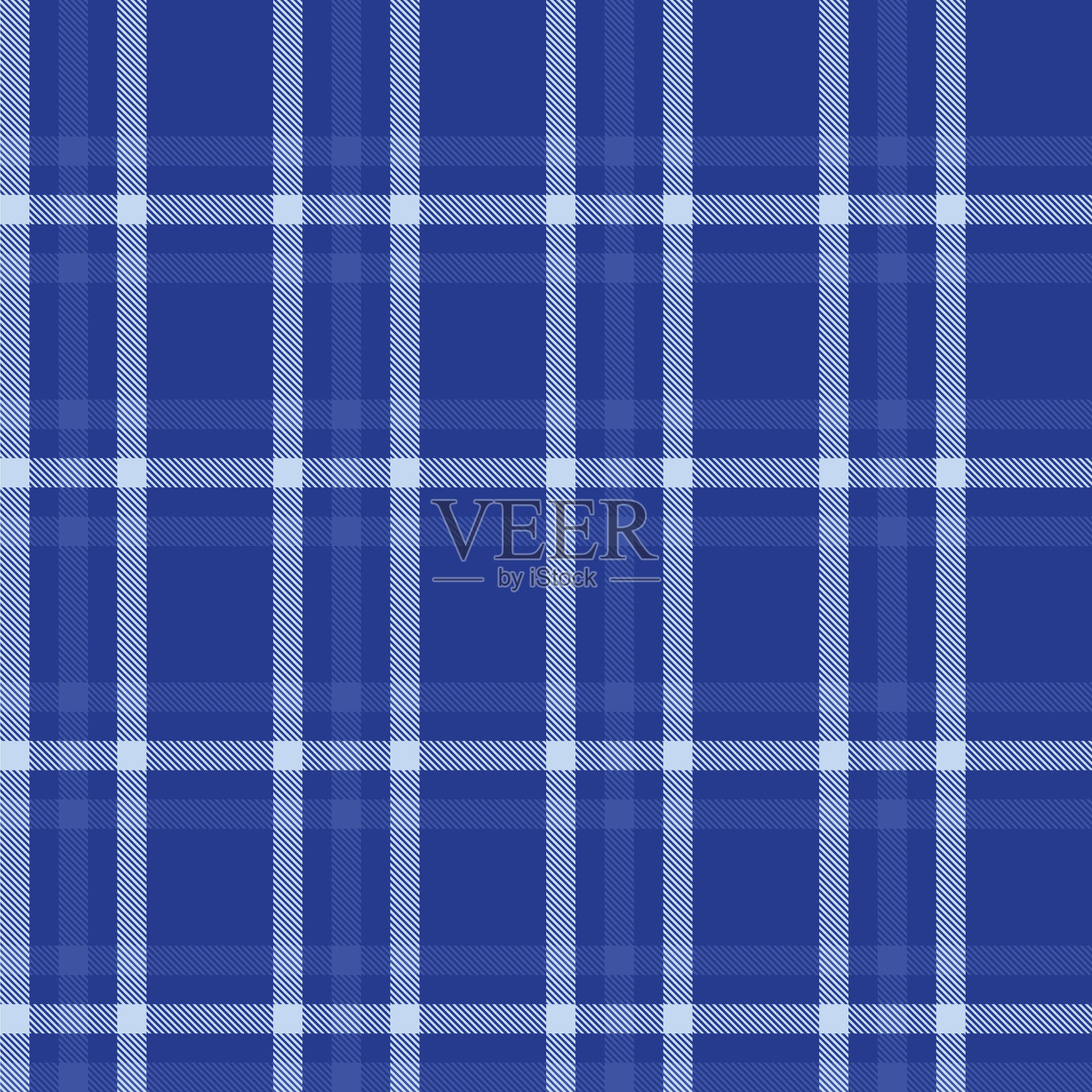 蓝色渐变格子花纹无缝图案插画图片素材