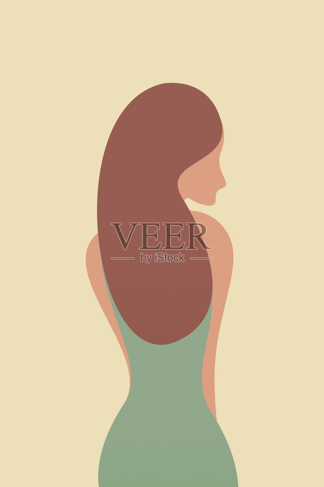 审美抽象波西米亚女性艺术海报和墙壁装饰插画图片素材