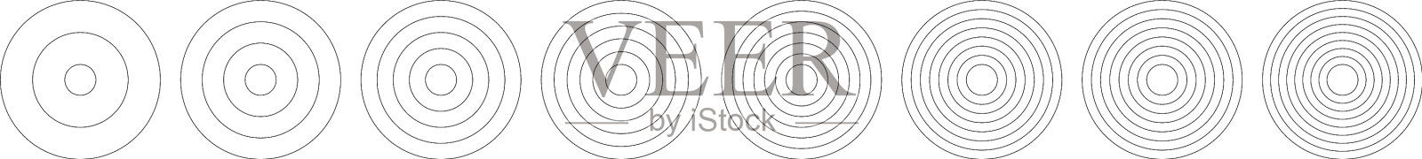 同心圆径向圆环插画图片素材