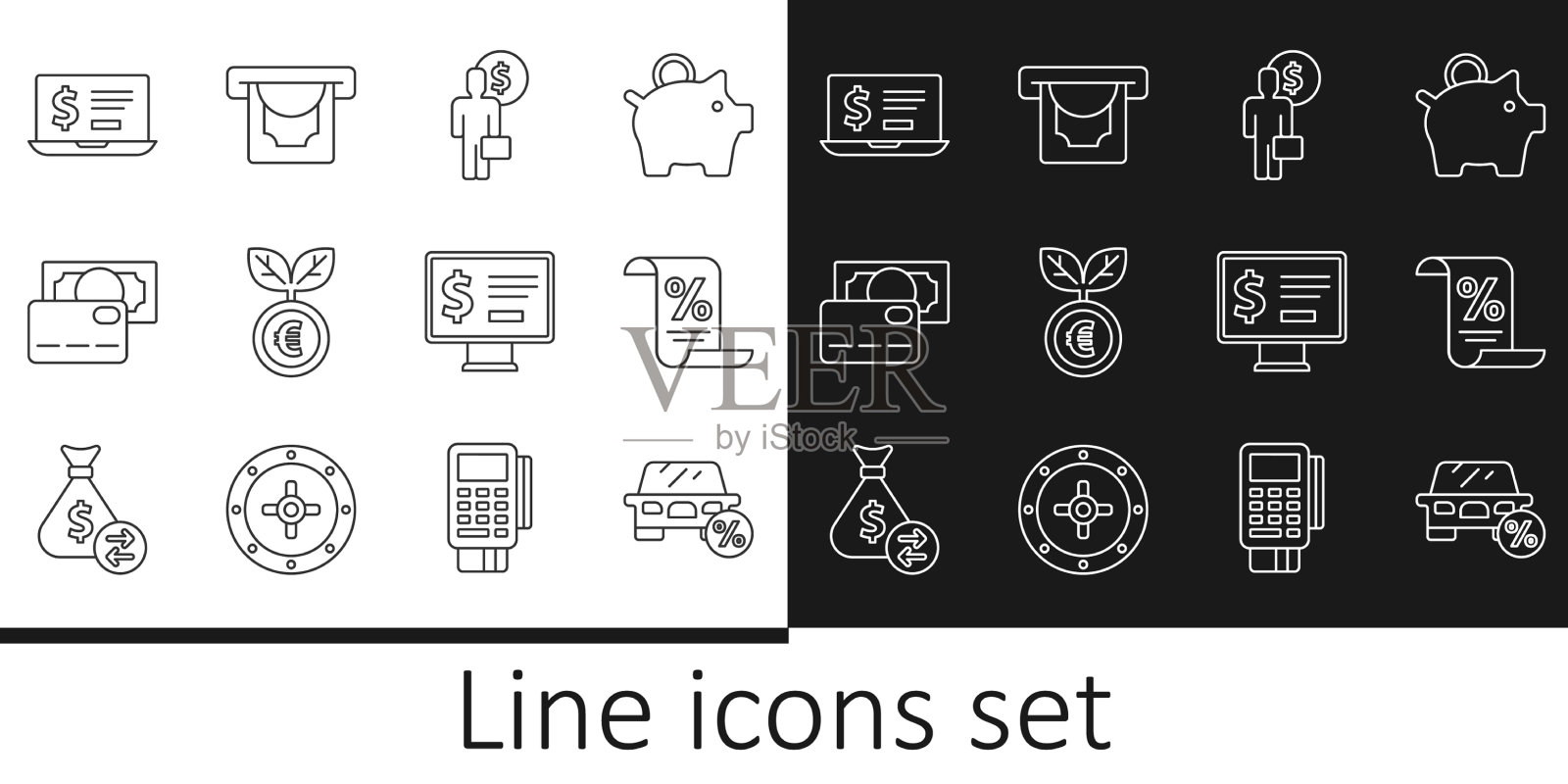 制定线路汽车租赁融资比例文件图标素材