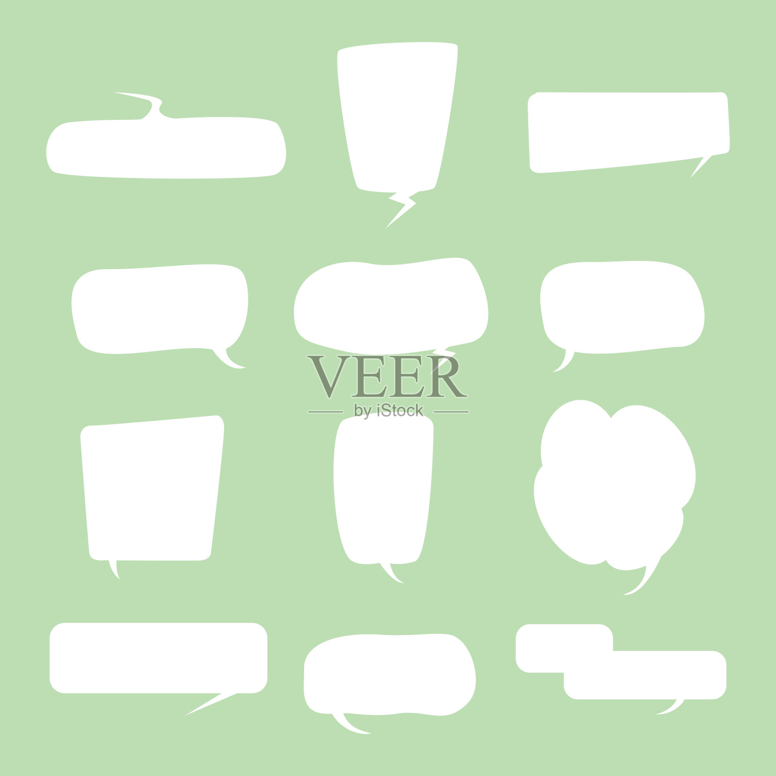 语音气泡矢量图插画图片素材
