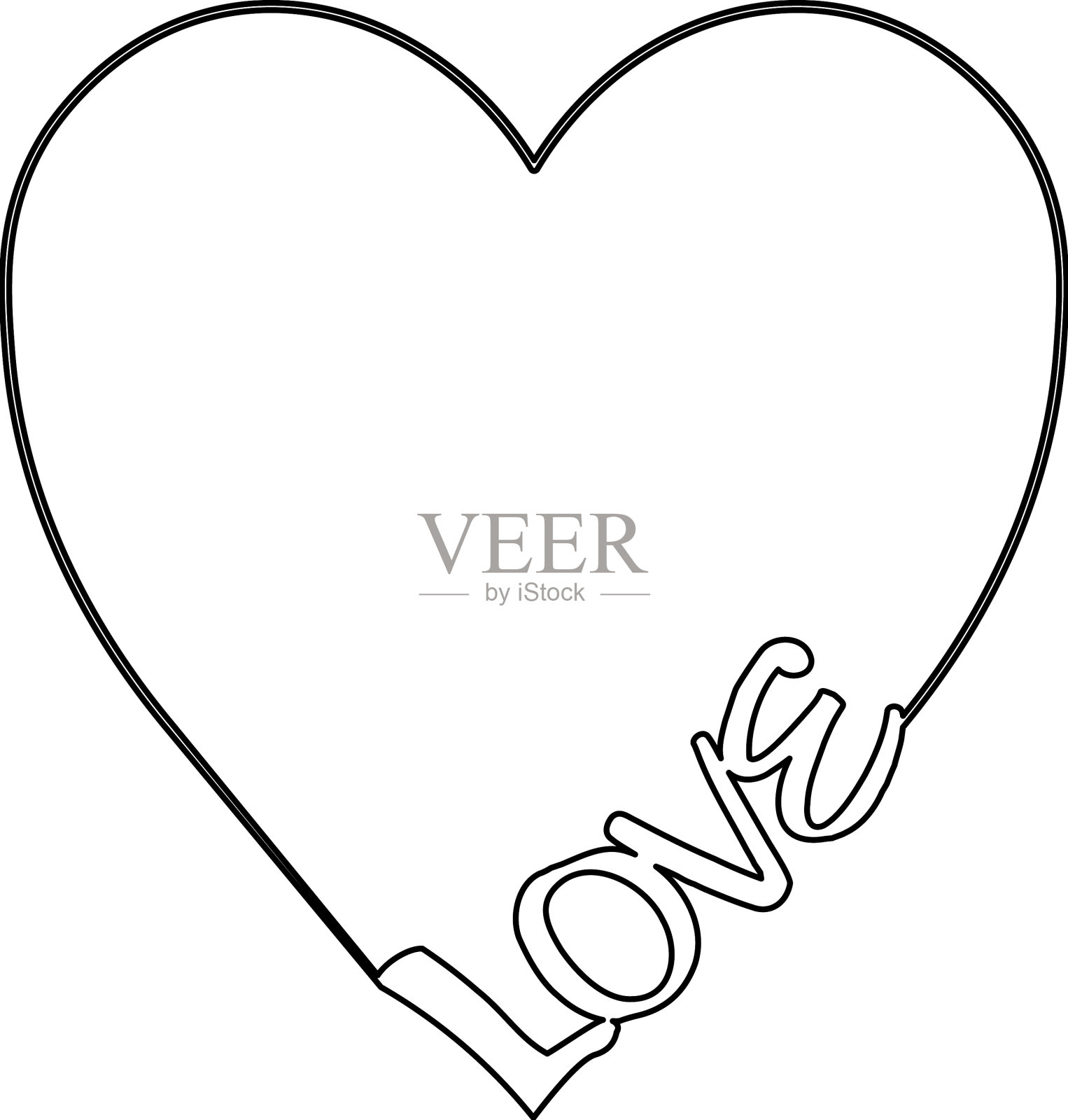 心的爱插画图片素材