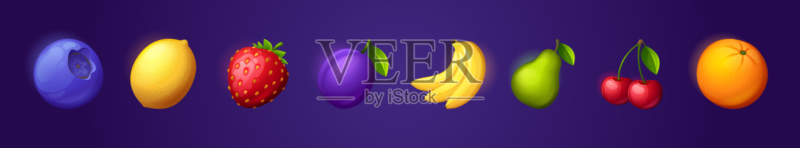 水果游戏图标赌场老虎机设置图标素材