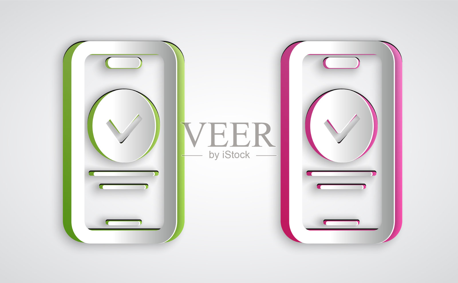 剪纸在线测验测验问卷或核对表图标素材